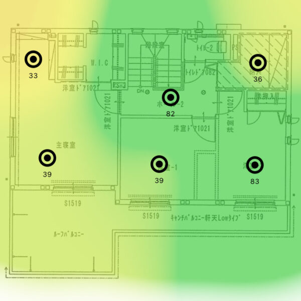 ヒートマップ_2F_2.4GHz(1台)