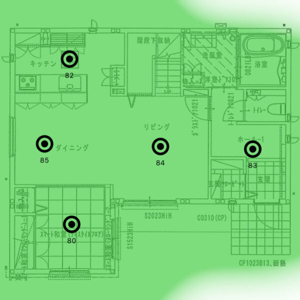 ヒートマップ_1F_2.4GHz(1台)