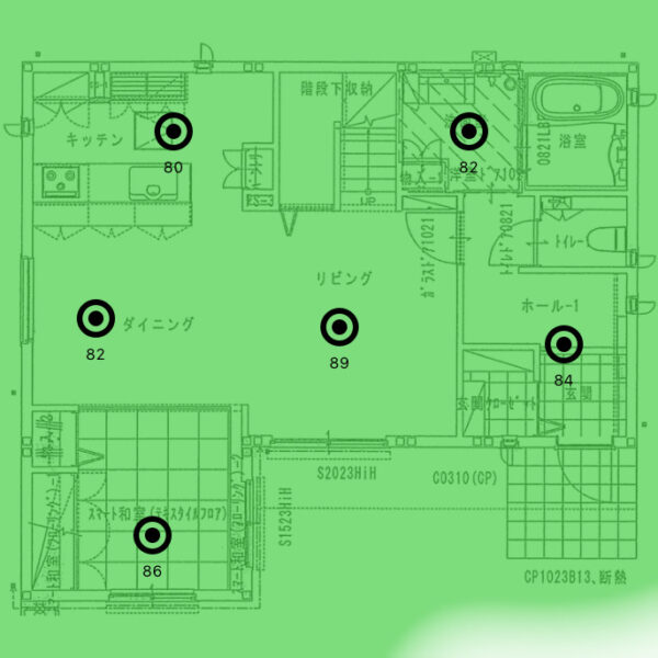 ヒートマップ_1F_2.4GHz(2台)